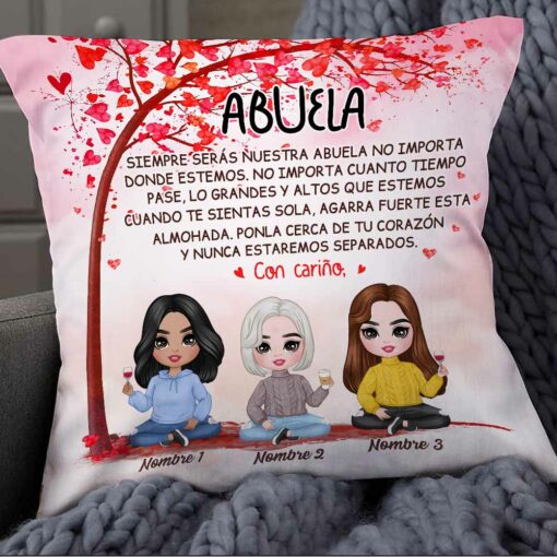 Personalized Mom Grandma Spanish Pillow