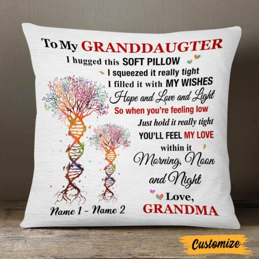 Personalized Mom Grandma To Daughter Granddaughter Son Grandson Hug This Pillow