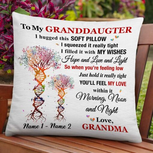 Personalized Mom Grandma To Daughter Granddaughter Son Grandson Hug This Pillow