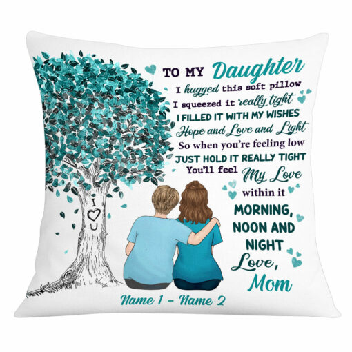 Personalized Mom Grandma To Daughter Granddaughter Tree Hug This Pillow