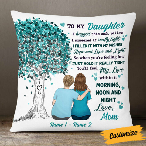 Personalized Mom Grandma To Daughter Granddaughter Tree Hug This Pillow