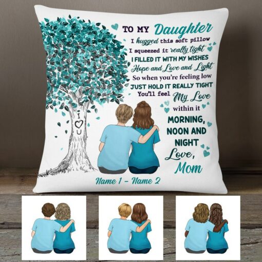 Personalized Mom Grandma To Daughter Granddaughter Tree Hug This Pillow