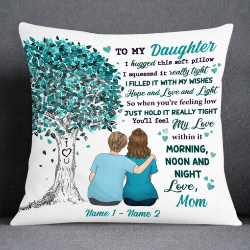 Personalized Mom Grandma To Daughter Granddaughter Tree Hug This Pillow