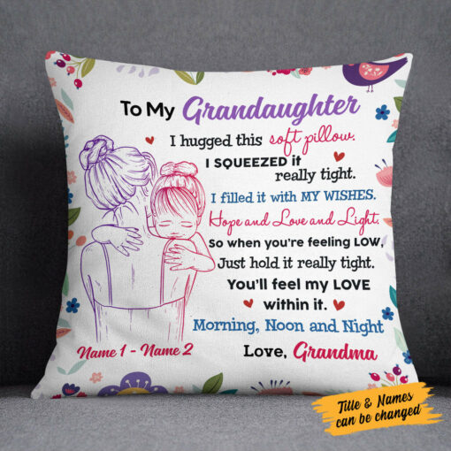 Personalized Mom Grandma To Daughter Hug Pillow