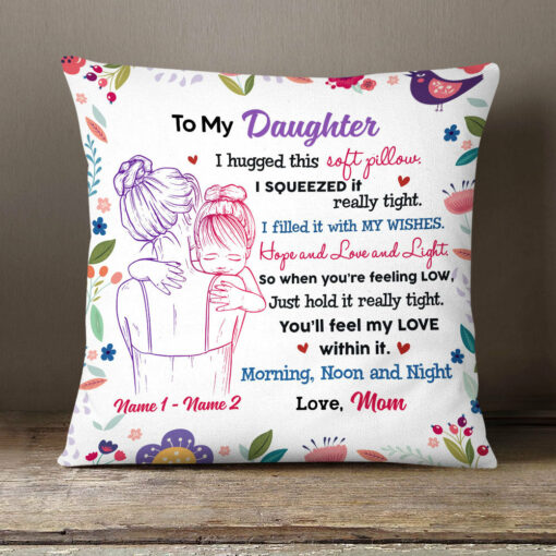 Personalized Mom Grandma To Daughter Hug Pillow