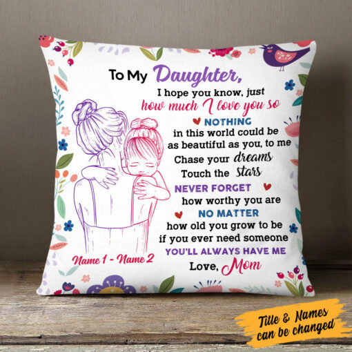 Personalized Mom Grandma To Daughter Poem Pillow