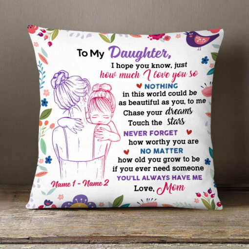 Personalized Mom Grandma To Daughter Poem Pillow