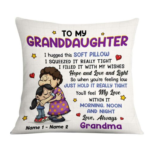 Personalized Mom Grandma To Granddaughter Pillow