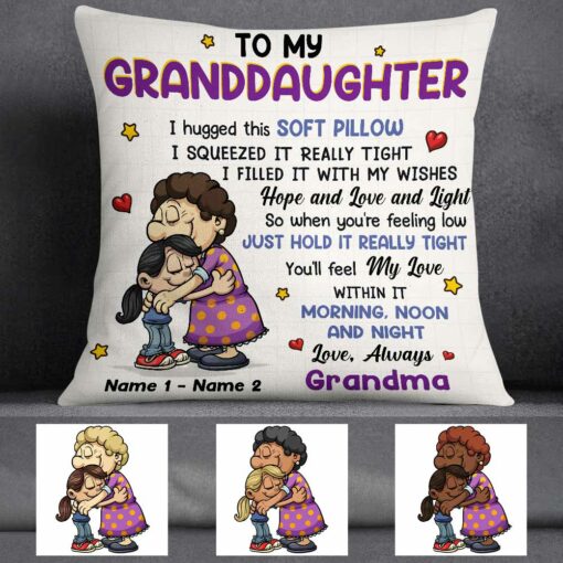 Personalized Mom Grandma To Granddaughter Pillow