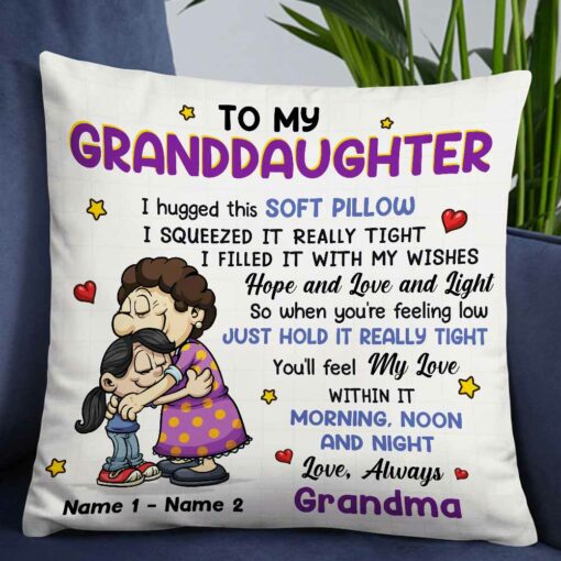 Personalized Mom Grandma To Granddaughter Pillow