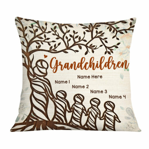 Personalized Mom Grandma Tree Pillow