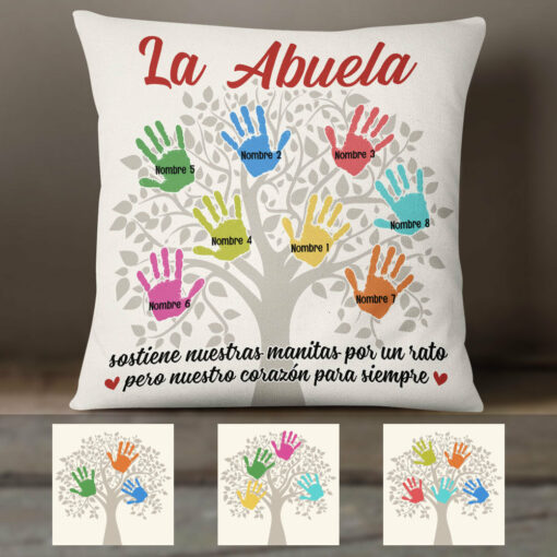 Personalized Mom Grandma Tree Spanish Mam� Abuela Pillow