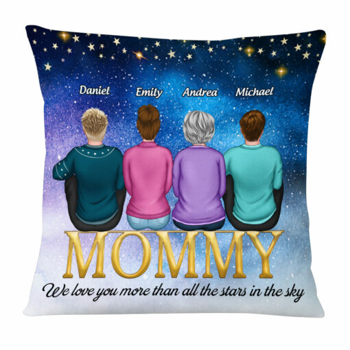 Personalized Mom Grandma We Love You Pillow