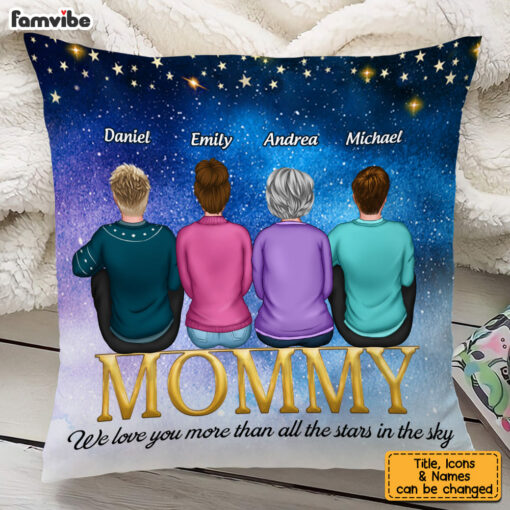 Personalized Mom Grandma We Love You Pillow