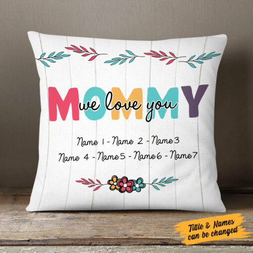 Personalized Mom I Love You Pillow