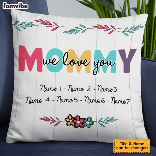 Personalized Mom I Love You Pillow