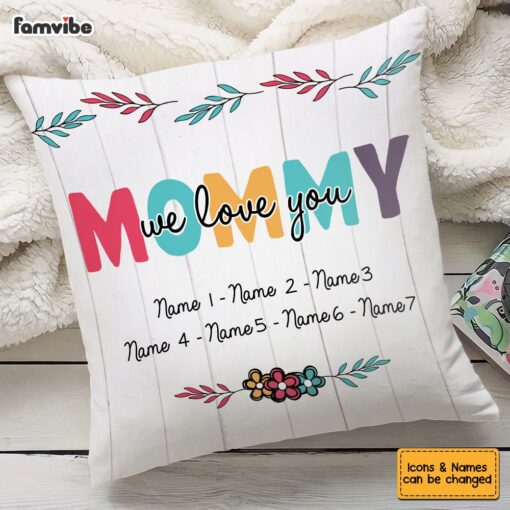 Personalized Mom I Love You Pillow