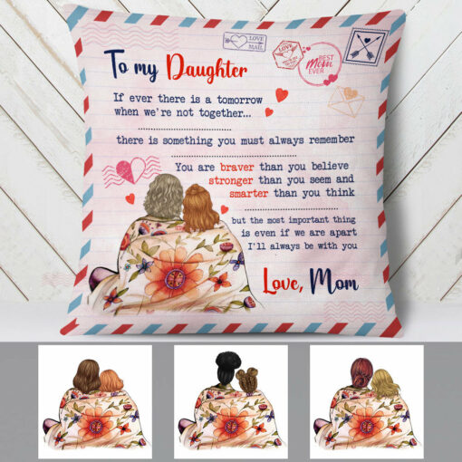 Personalized Mom Letter To Daughter Pillow