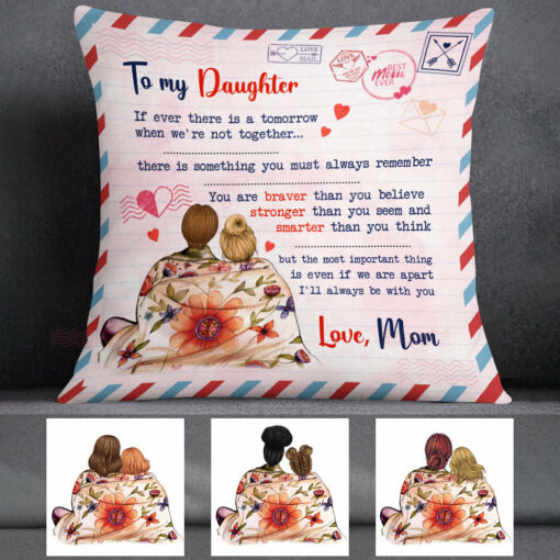 Personalized Mom Letter To Daughter Pillow