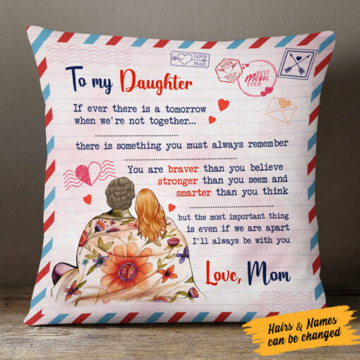 Personalized Mom Letter To Daughter Pillow