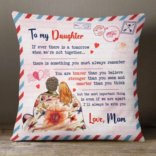 Personalized Mom Letter To Daughter Pillow