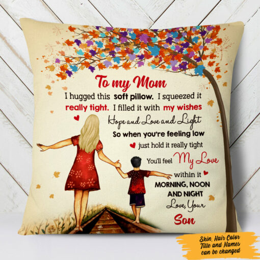 Personalized Mom Son Daughter Pillow