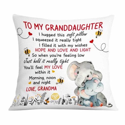 Personalized Mom To My Daughter Elephant Pillow