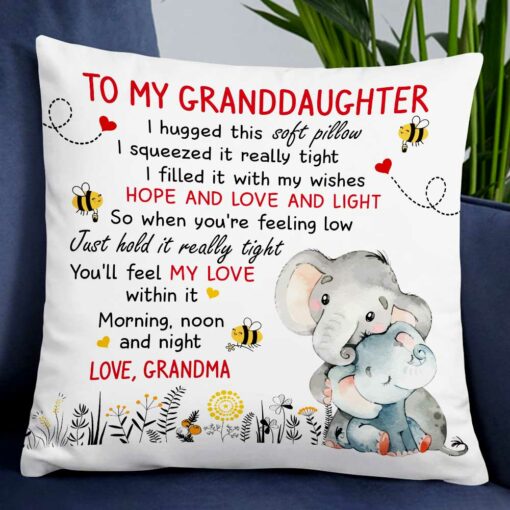 Personalized Mom To My Daughter Elephant Pillow