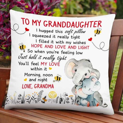 Personalized Mom To My Daughter Elephant Pillow