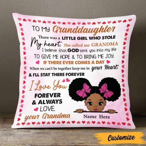 Personalized Mom To My Granddaughter Pillow