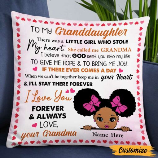 Personalized Mom To My Granddaughter Pillow