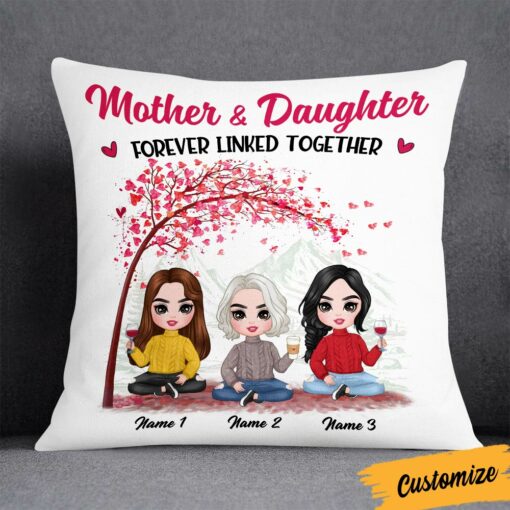 Personalized Mother Daughter Pillow