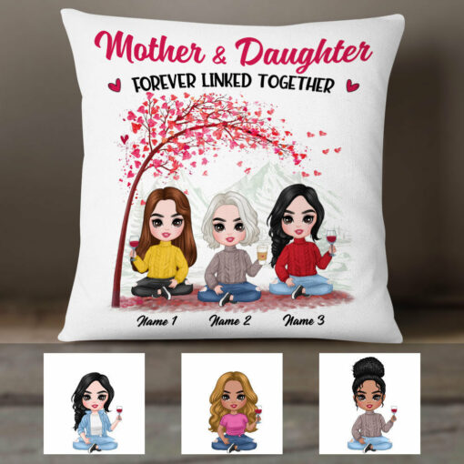 Personalized Mother Daughter Pillow