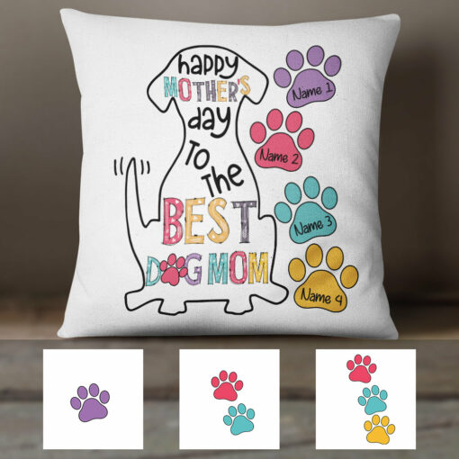 Personalized Mother’s Day Dog Mom Pillow