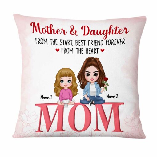 Personalized Mother’s Day Mom And Daughter Pillow