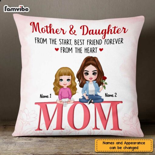 Personalized Mother’s Day Mom And Daughter Pillow