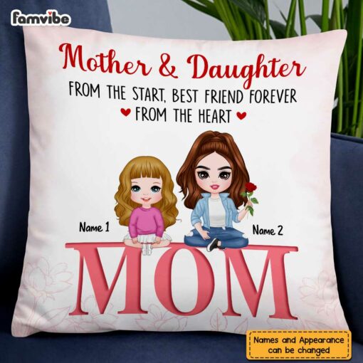 Personalized Mother’s Day Mom And Daughter Pillow