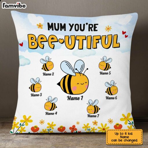 Personalized Mother’s Day Mom Bee Pillow