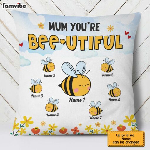 Personalized Mother’s Day Mom Bee Pillow