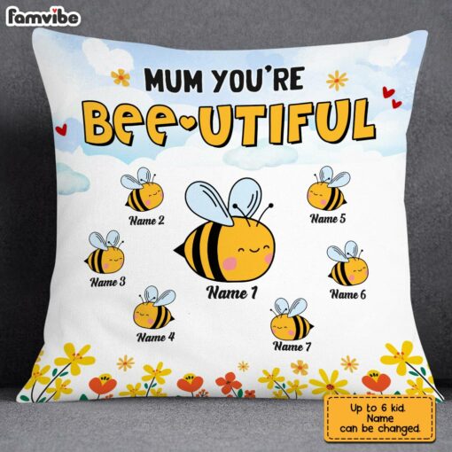 Personalized Mother’s Day Mom Bee Pillow