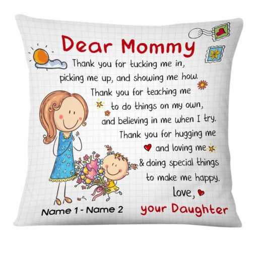 Personalized Mother’s Day To Mom Grandma Pillow