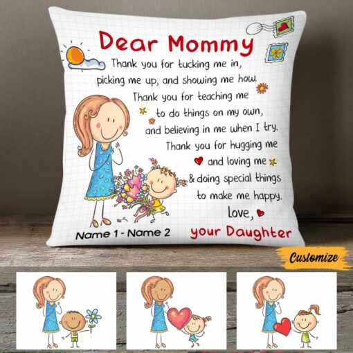 Personalized Mother’s Day To Mom Grandma Pillow