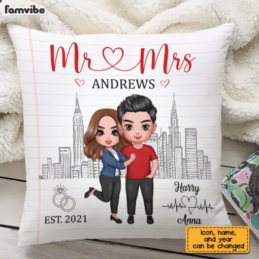 Personalized Mr And Mrs Couple Pillow