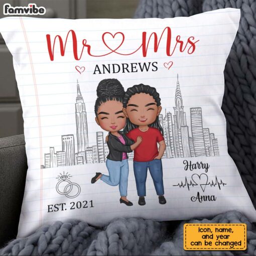 Personalized Mr And Mrs Couple Pillow