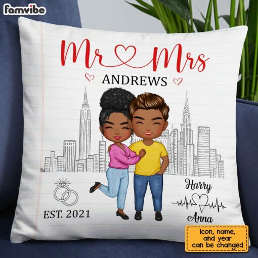 Personalized Mr And Mrs Couple Pillow