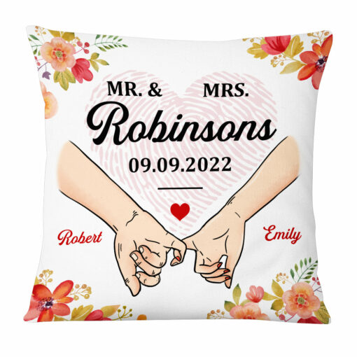 Personalized Mr & Mrs Wedding Pillow