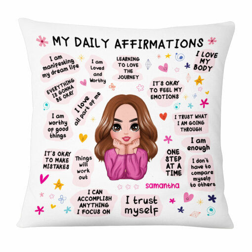 Personalized My Daily Affirmations Pillow