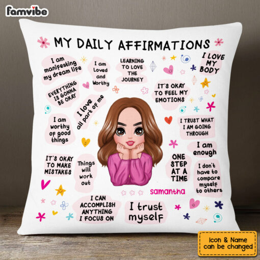 Personalized My Daily Affirmations Pillow