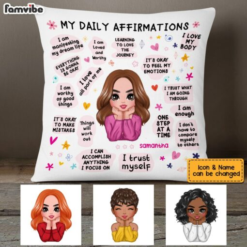 Personalized My Daily Affirmations Pillow