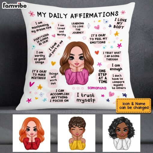 Personalized My Daily Affirmations Pillow